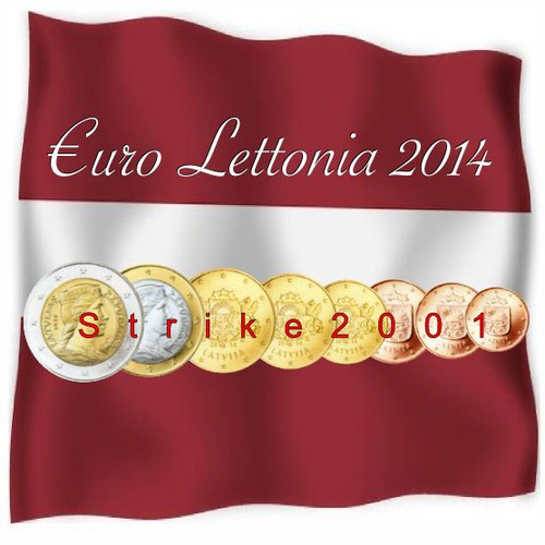 Euro lettonia 2014 8 monete - 2014,