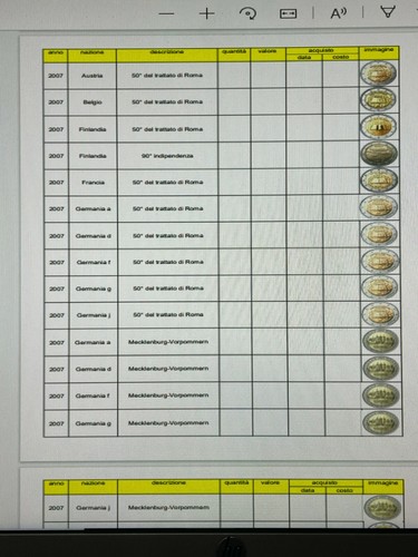 Inventario monete euro - 2,