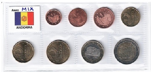 Andorra serie euro - 8, monete