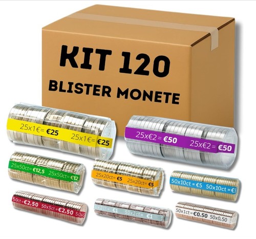 Mix 120 blister monete - mix,