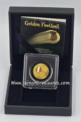 Moneta oro 999 italia calcio - moneta,